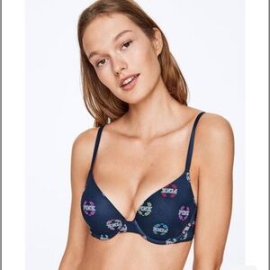 Victoria's Secret PINK Wear Everywhere Push-up Bra in Multicolor Logo